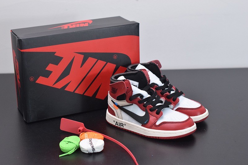 Kids Jordan 1 Retro Off-White Chicago Kids Jordan 1 Retro Off-White Chicago