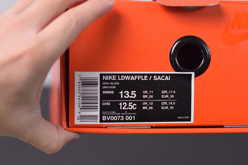 Kids Nike LD Waffle sacai Black Kids Nike LD Waffle sacai Black