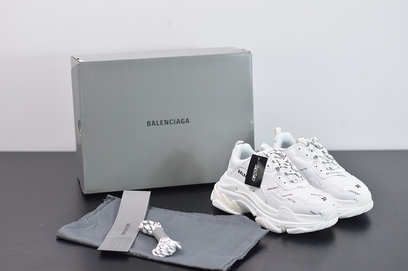 Balenciaga Triple S Allover Logo White Balenciaga Triple S Allover Logo White