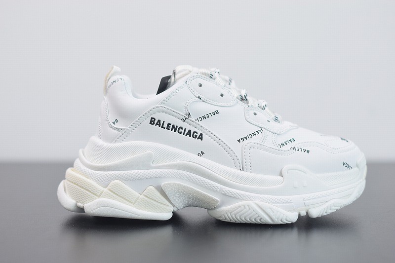 Balenciaga Triple S Allover Logo White Balenciaga Triple S Allover Logo White