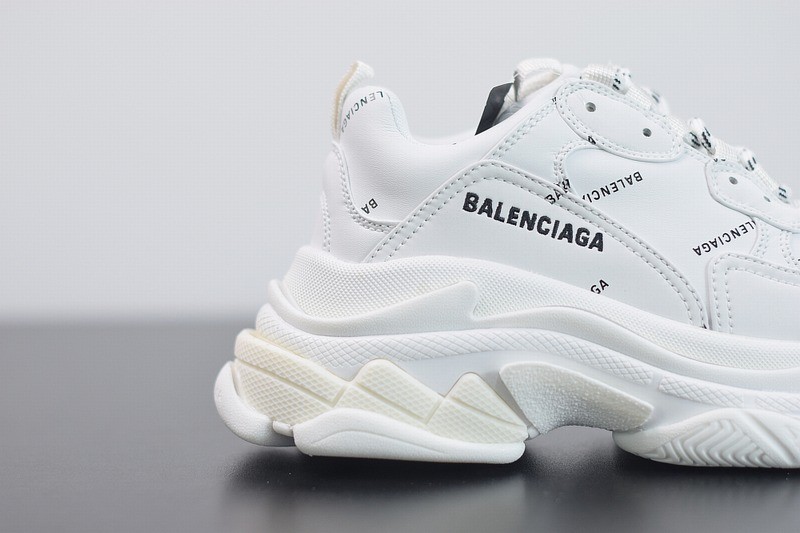 Balenciaga Triple S Allover Logo White Balenciaga Triple S Allover Logo White