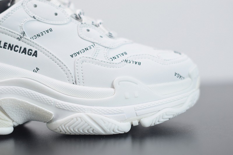 Balenciaga Triple S Allover Logo White Balenciaga Triple S Allover Logo White