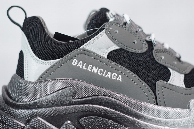 Balenciaga Triple S Black Gray Silver Balenciaga Triple S Black Gray Silver