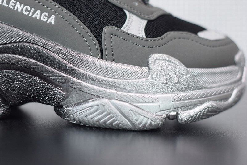 Balenciaga Triple S Black Gray Silver Balenciaga Triple S Black Gray Silver