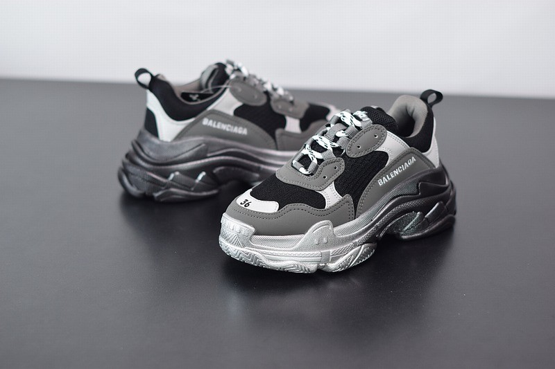 Balenciaga Triple S Black Gray Silver Balenciaga Triple S Black Gray Silver
