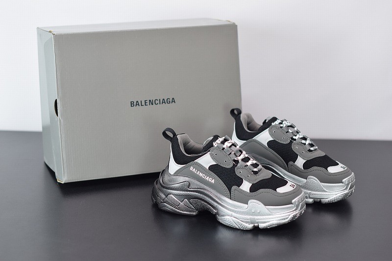Balenciaga Triple S Black Gray Silver Balenciaga Triple S Black Gray Silver