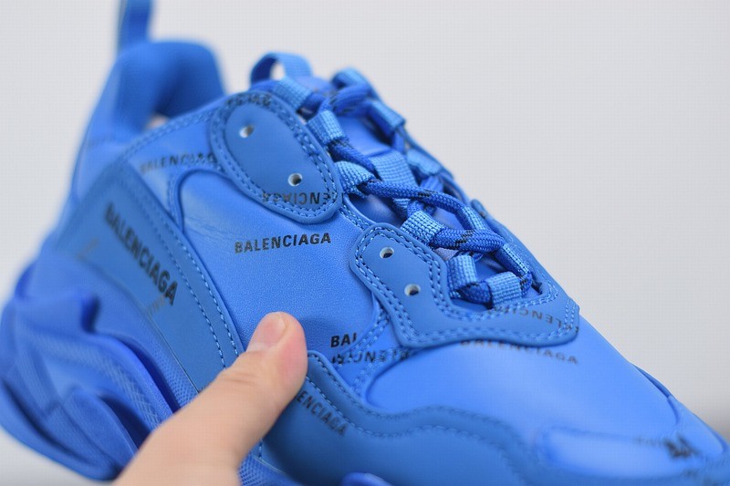 Balenciaga Triple S Allover Logo Blue Balenciaga Triple S Allover Logo Blue