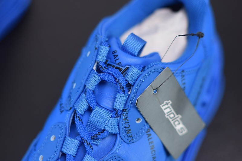 Balenciaga Triple S Allover Logo Blue Balenciaga Triple S Allover Logo Blue