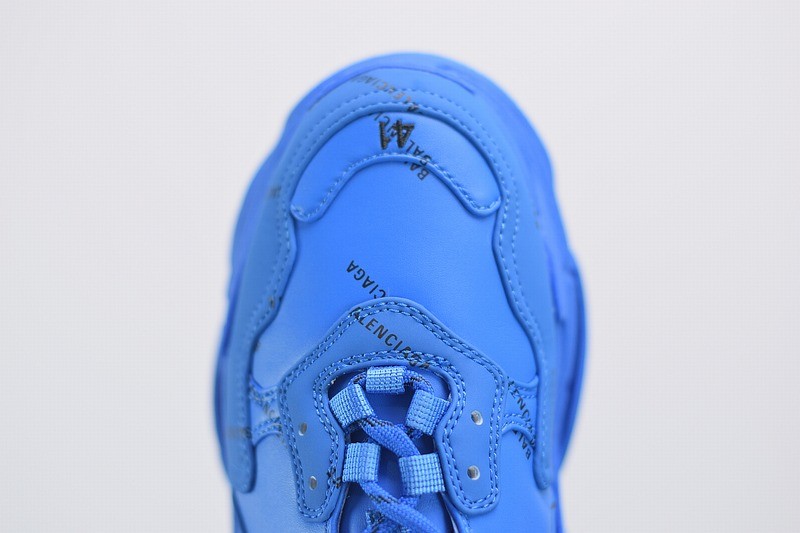 Balenciaga Triple S Allover Logo Blue Balenciaga Triple S Allover Logo Blue