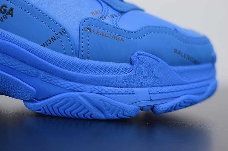 Balenciaga Triple S Allover Logo Blue Balenciaga Triple S Allover Logo Blue