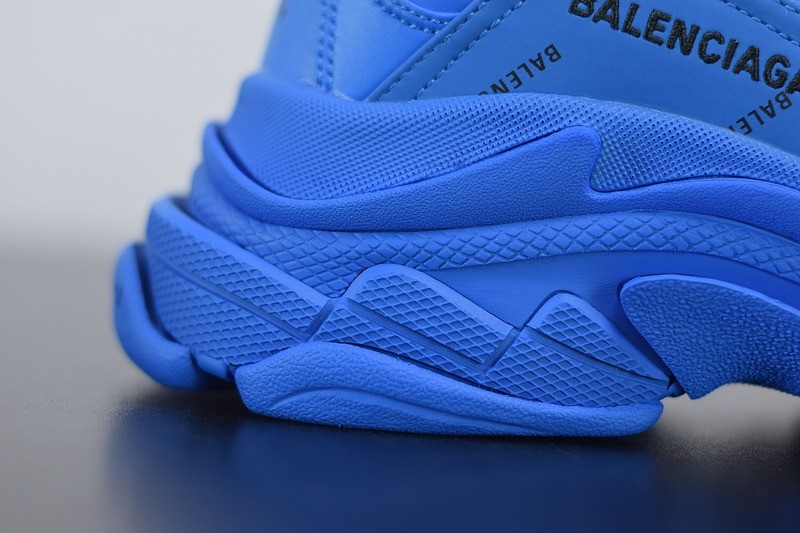 Balenciaga Triple S Allover Logo Blue Balenciaga Triple S Allover Logo Blue