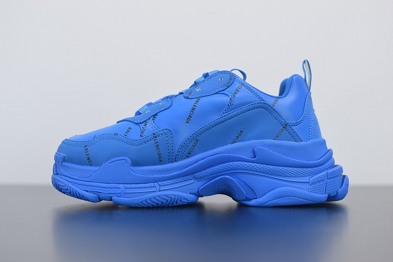 Balenciaga Triple S Allover Logo Blue Balenciaga Triple S Allover Logo Blue