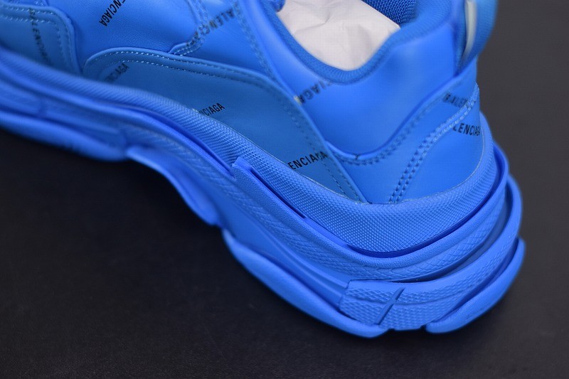 Balenciaga Triple S Allover Logo Blue Balenciaga Triple S Allover Logo Blue