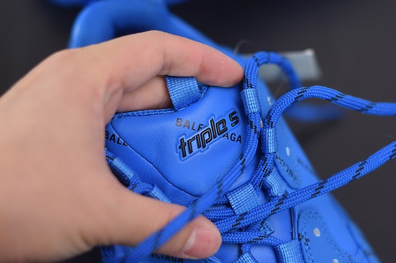 Balenciaga Triple S Allover Logo Blue Balenciaga Triple S Allover Logo Blue