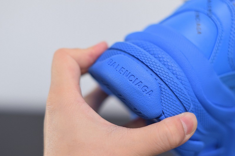 Balenciaga Triple S Allover Logo Blue Balenciaga Triple S Allover Logo Blue