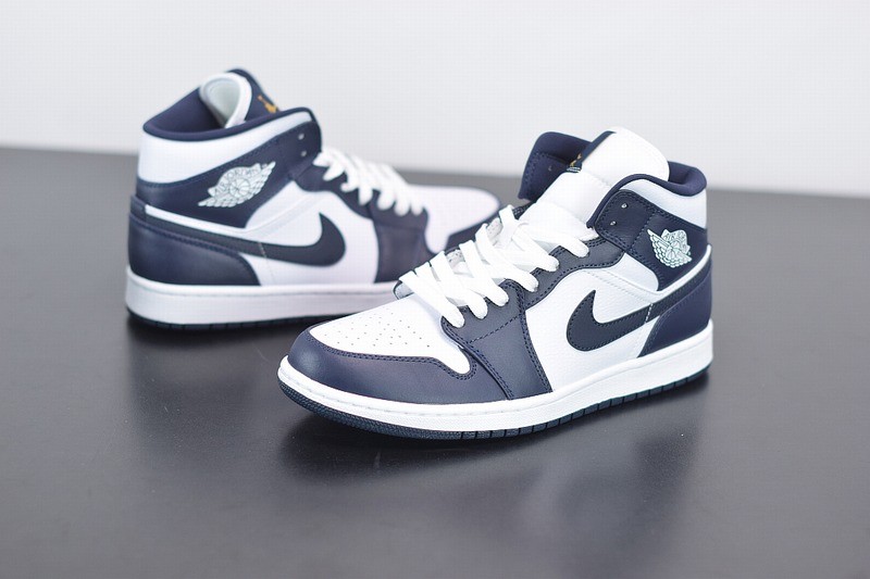 Jordan 1 Retro Mid White Metallic Gold Obsidian Jordan 1 Retro Mid White Metallic Gold Obsidian