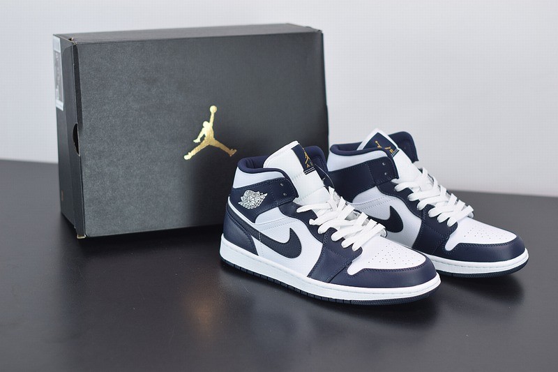 Jordan 1 Retro Mid White Metallic Gold Obsidian Jordan 1 Retro Mid White Metallic Gold Obsidian