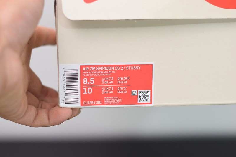 Nike Air Zoom Spiridon Cage 2 Stussy Pure Platinum Nike Air Zoom Spiridon Cage 2 Stussy Pure Platinum