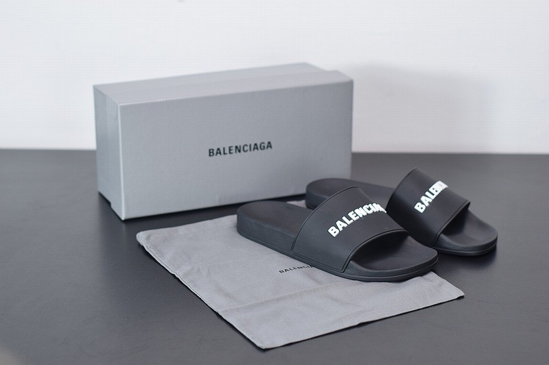 Balenciaga Pool Slide Black White Balenciaga Pool Slide Black White