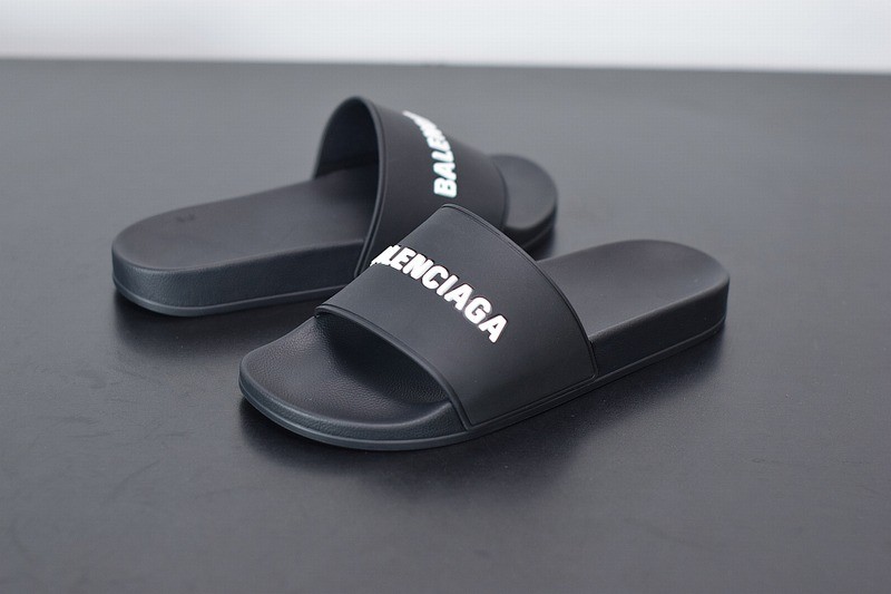 Balenciaga Pool Slide Black White Balenciaga Pool Slide Black White
