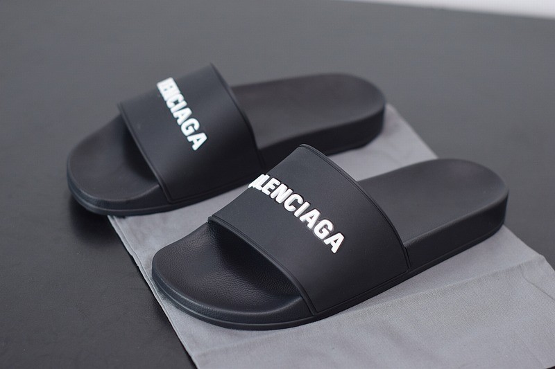 Balenciaga Pool Slide Black White Balenciaga Pool Slide Black White