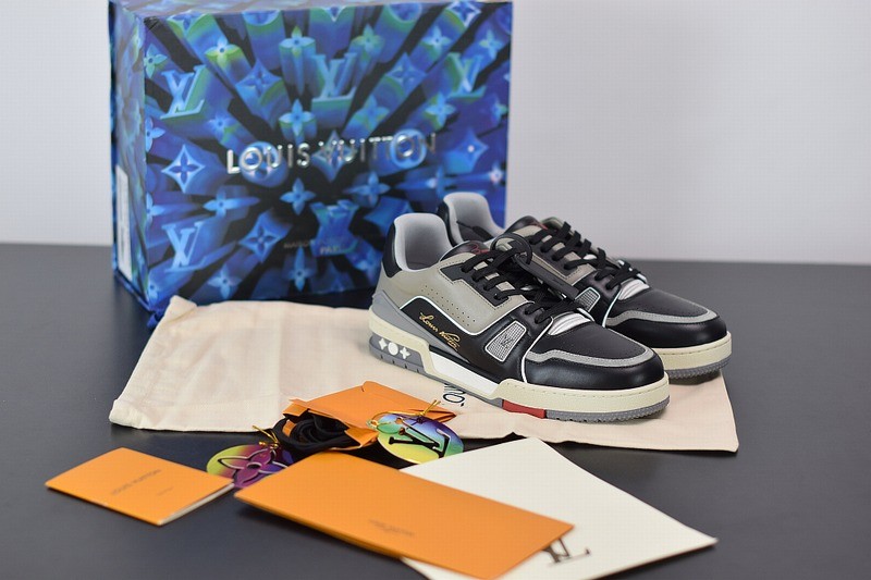 Louis Vuitton LV Trainer Sneaker Low Black Grey Louis Vuitton LV Trainer Sneaker Low Black Grey