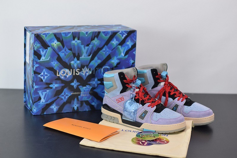 Louis Vuitton LV Trainer Sneaker Boot Purple Louis Vuitton LV Trainer Sneaker Boot Purple