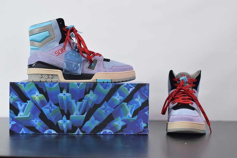 Louis Vuitton LV Trainer Sneaker Boot Purple Louis Vuitton LV Trainer Sneaker Boot Purple