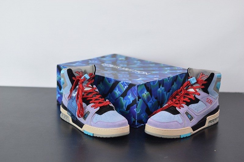 Louis Vuitton LV Trainer Sneaker Boot Purple Louis Vuitton LV Trainer Sneaker Boot Purple