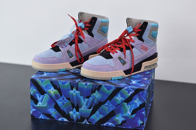 Louis Vuitton LV Trainer Sneaker Boot Purple Louis Vuitton LV Trainer Sneaker Boot Purple