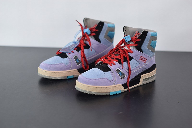 Louis Vuitton LV Trainer Sneaker Boot Purple Louis Vuitton LV Trainer Sneaker Boot Purple