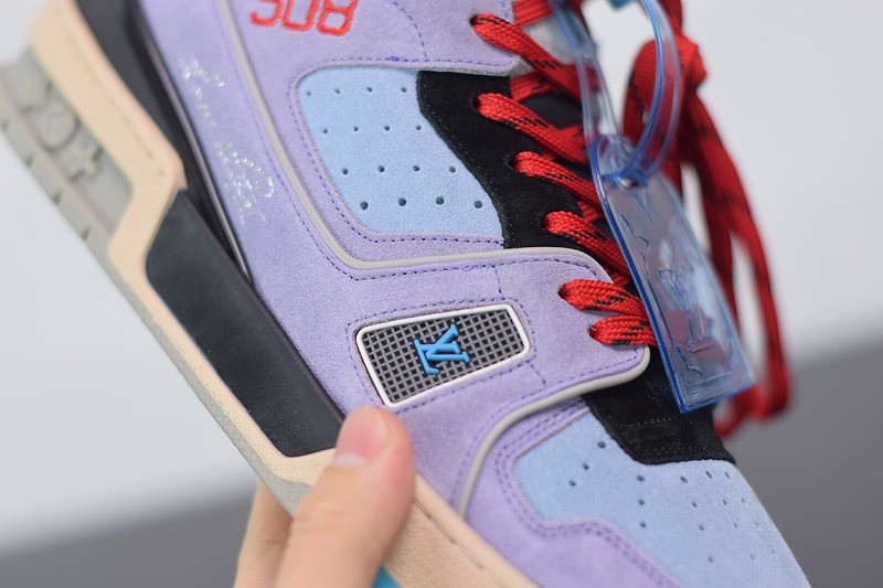 Louis Vuitton LV Trainer Sneaker Boot Purple Louis Vuitton LV Trainer Sneaker Boot Purple