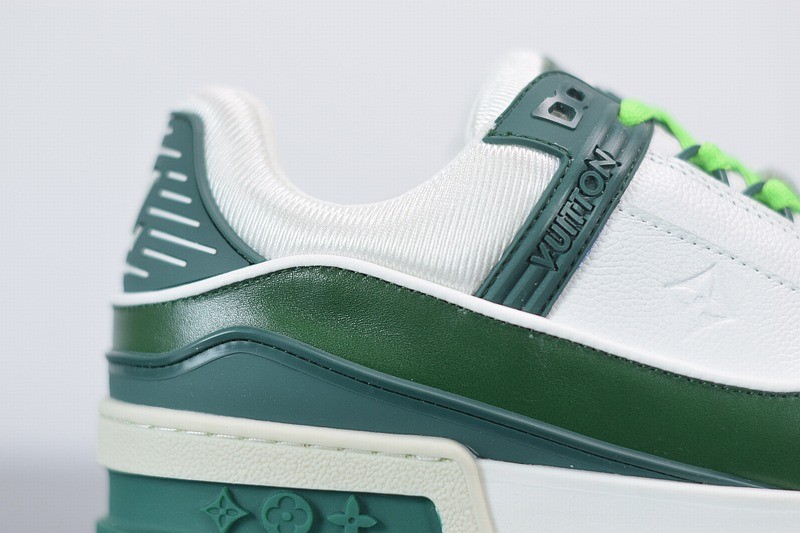 Louis Vuitton LV Trainer Sneaker Low White Green Louis Vuitton LV Trainer Sneaker Low White Green