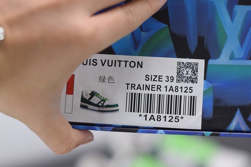 Louis Vuitton LV Trainer Sneaker Low White Green Louis Vuitton LV Trainer Sneaker Low White Green