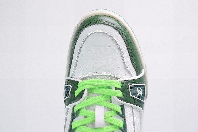 Louis Vuitton LV Trainer Sneaker Low White Green Louis Vuitton LV Trainer Sneaker Low White Green