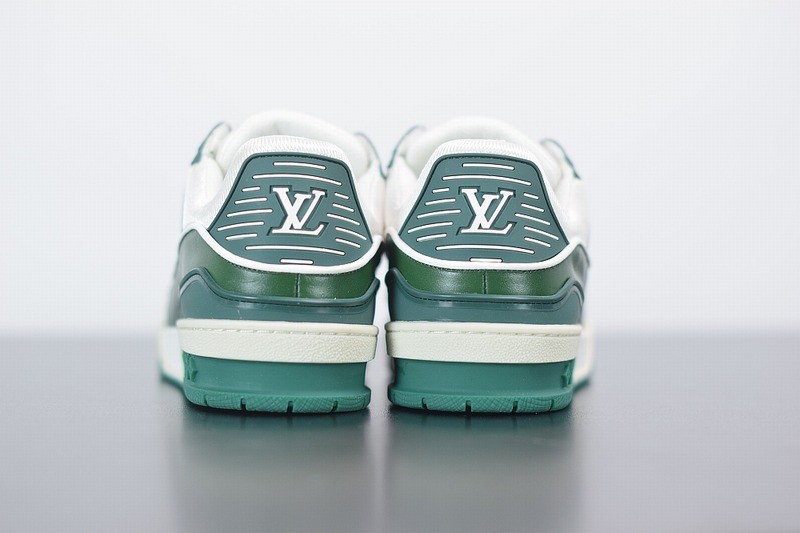 Louis Vuitton LV Trainer Sneaker Low White Green Louis Vuitton LV Trainer Sneaker Low White Green