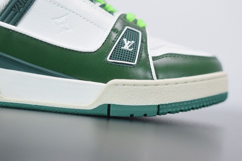Louis Vuitton LV Trainer Sneaker Low White Green Louis Vuitton LV Trainer Sneaker Low White Green