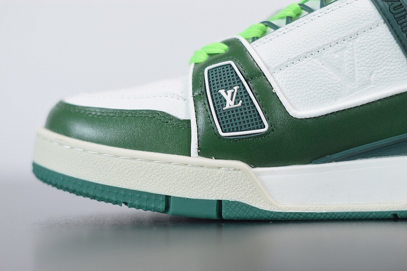 Louis Vuitton LV Trainer Sneaker Low White Green Louis Vuitton LV Trainer Sneaker Low White Green