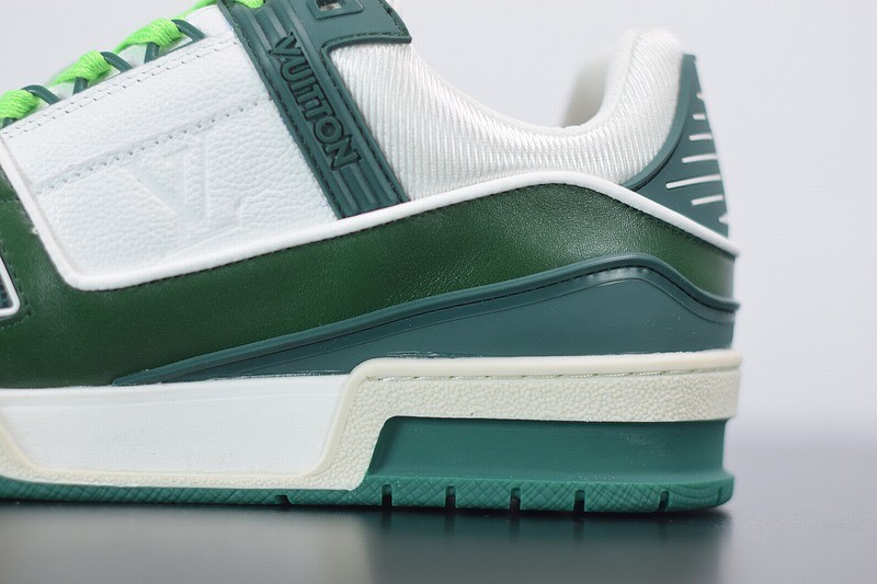 Louis Vuitton LV Trainer Sneaker Low White Green Louis Vuitton LV Trainer Sneaker Low White Green