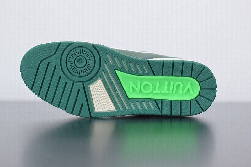 Louis Vuitton LV Trainer Sneaker Low White Green Louis Vuitton LV Trainer Sneaker Low White Green