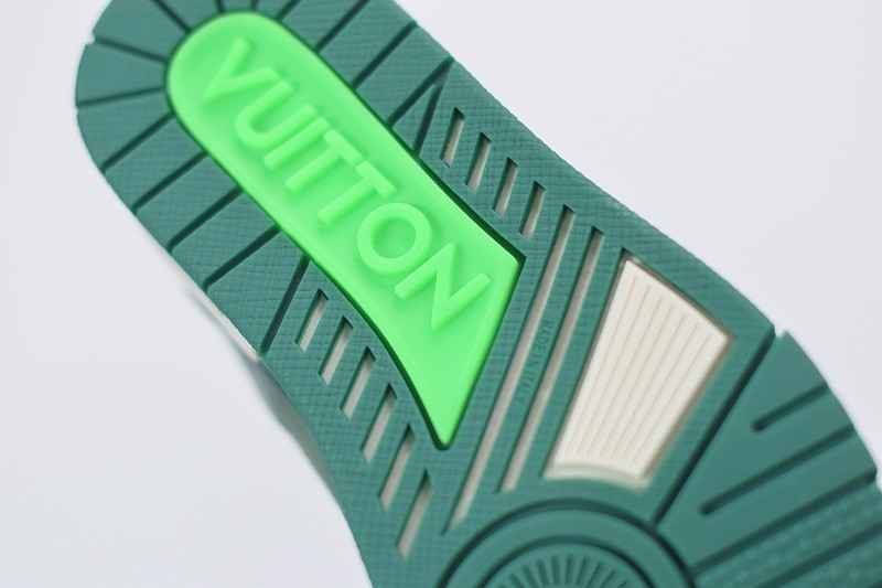 Louis Vuitton LV Trainer Sneaker Low White Green Louis Vuitton LV Trainer Sneaker Low White Green