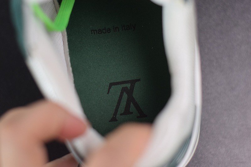 Louis Vuitton LV Trainer Sneaker Low White Green Louis Vuitton LV Trainer Sneaker Low White Green