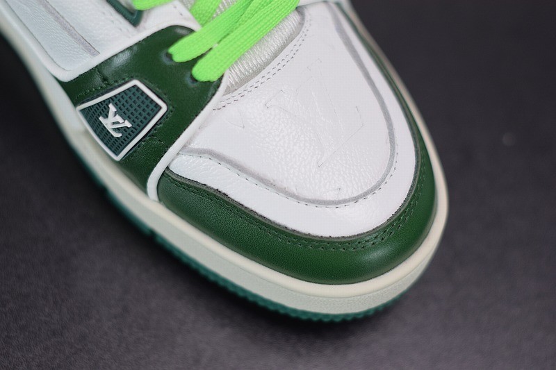 Louis Vuitton LV Trainer Sneaker Low White Green Louis Vuitton LV Trainer Sneaker Low White Green