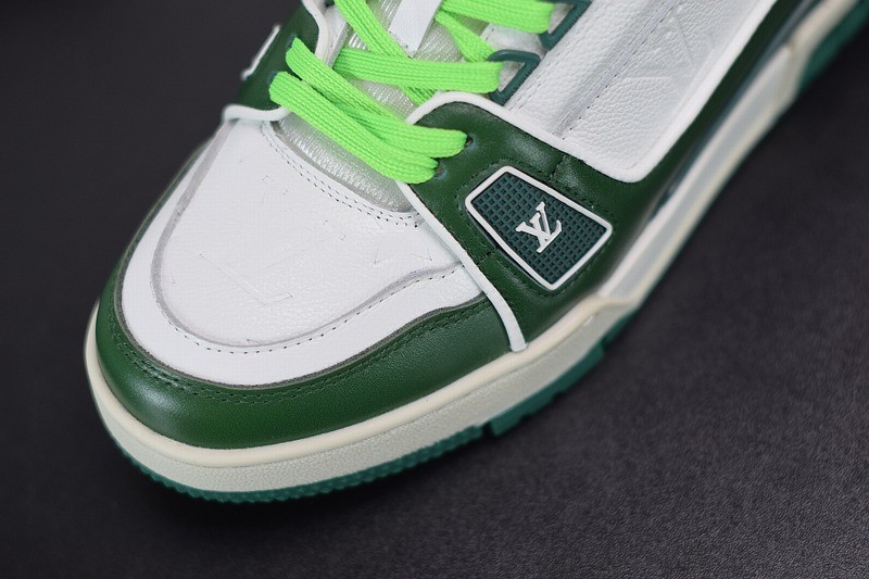 Louis Vuitton LV Trainer Sneaker Low White Green Louis Vuitton LV Trainer Sneaker Low White Green