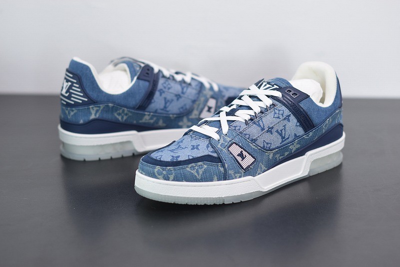 Louis Vuitton LV Trainer Sneaker Denim Monogram Louis Vuitton LV Trainer Sneaker Denim Monogram