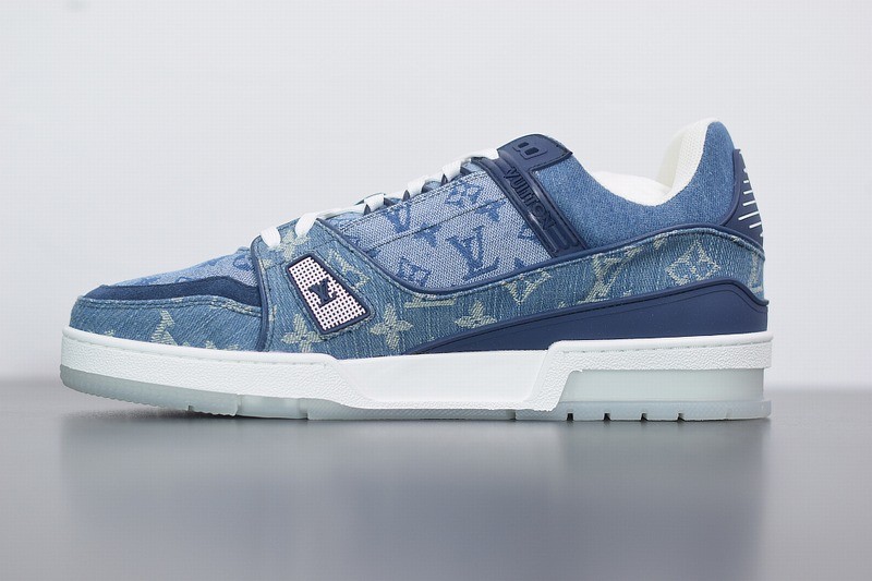 Louis Vuitton LV Trainer Sneaker Denim Monogram Louis Vuitton LV Trainer Sneaker Denim Monogram