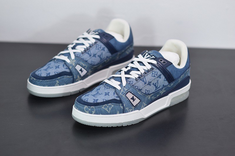 Louis Vuitton LV Trainer Sneaker Denim Monogram Louis Vuitton LV Trainer Sneaker Denim Monogram