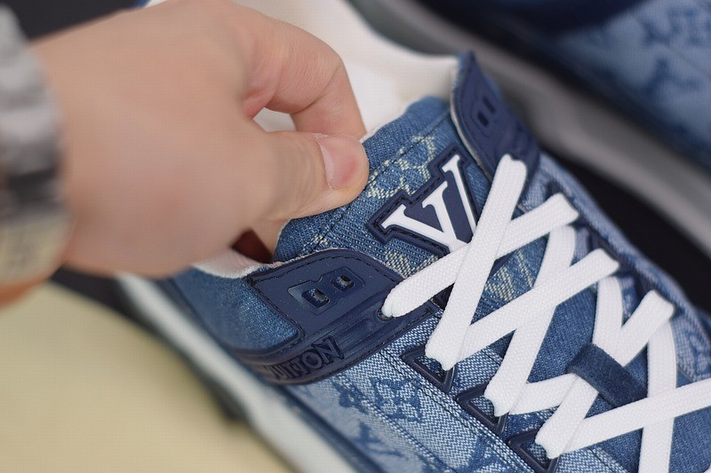 Louis Vuitton LV Trainer Sneaker Denim Monogram Louis Vuitton LV Trainer Sneaker Denim Monogram