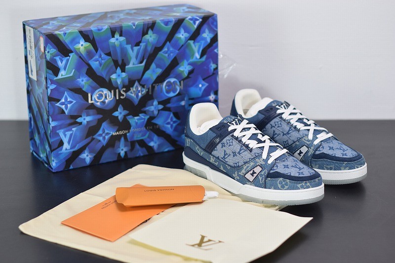 Louis Vuitton LV Trainer Sneaker Denim Monogram Louis Vuitton LV Trainer Sneaker Denim Monogram