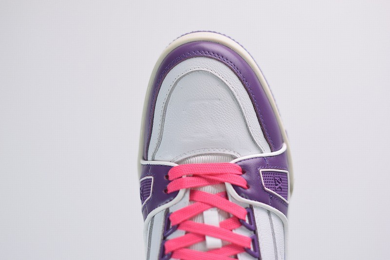 Louis Vuitton LV Trainer Sneaker Low White Purple Louis Vuitton LV Trainer Sneaker Low White Purple